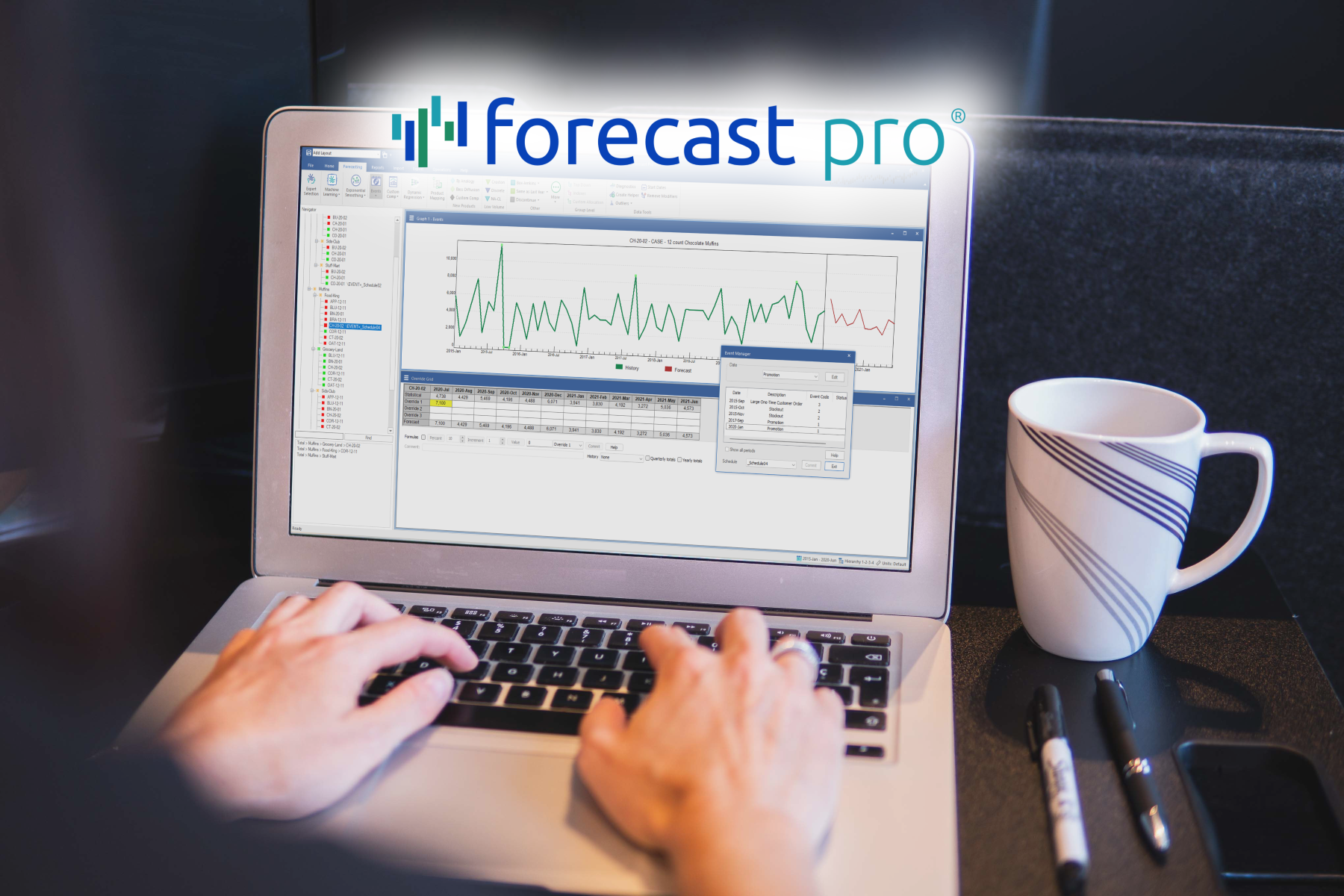 Laptop Screen With Forecast Pro Software